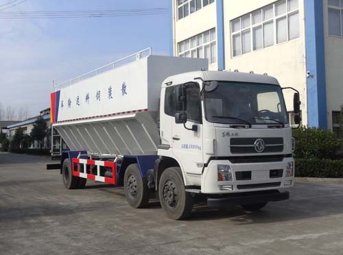 东风天锦小三轴15吨（30方）散装饲料运输车