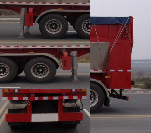 HLV9400ZLS型散裝糧食運輸半掛車/散裝飼料運輸車圖片/散裝飼料運輸車價格